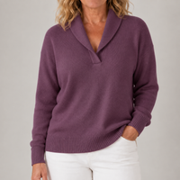 Isabelle | Maglione in maglia con elegante collo a scialle