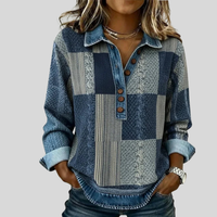 Hattie | Pullover con colletto patchwork