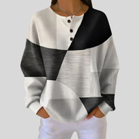 Sondra | Felpa Henley color block testurizzata