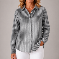 Louise | Camicia a righe con bottoni, vestibilità rilassata