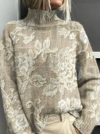 Meriel | Maglione a dolcevita con trama floreale