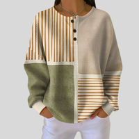 Dorothy | Maglia Henley a nido d'ape color-block