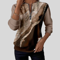 Verona | Felpa con zip al collo dal design artistico
