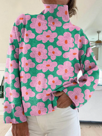 Hannah | Dolcevita in maglia a fiori