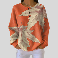 Eleanor | Felpa con collo a bottoni Autumn Leaf