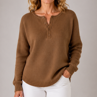 Monica | Maglione classico in maglia con bottoni