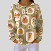 Della | Felpa con bottoni sul collo Autumn Charm