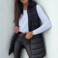 Mitchelle™ Long Sleeveless Casual Puffer Vest