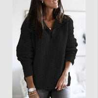 Greta | Maglione con zip corta e vestibilità rilassata