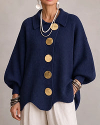 Elara | Cardigan oversize in maglia con bottoni
