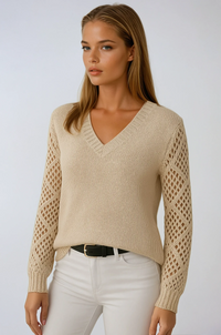 Claudia | Maglione in maglia traforata