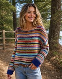 Elsa | Maglione a righe cozy
