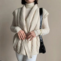 Soft Cherry™ Belted Puffer Wrap Vest