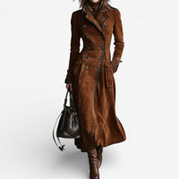 Elegant Suede Coat Israela™