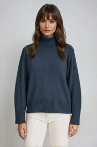 Fern | Maglione a coste con collo alto