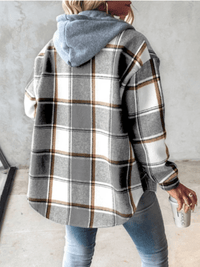 Harlow | Camicia a quadri con cappuccio in stile cozy