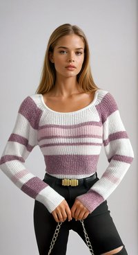 Lavinia | Maglione a righe vestibilità slim