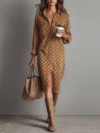 Ebonie | Midi Dress in Suede