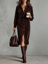Sienna | Midi Dress with Simple Button Closure