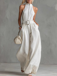 Monroe | Belted Wide-Leg Jumpsuit for Women