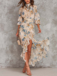 Romane | Long Printed Chiffon Dress