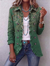 Jemara™ | Giacca con volant e stampa paisley bohémien